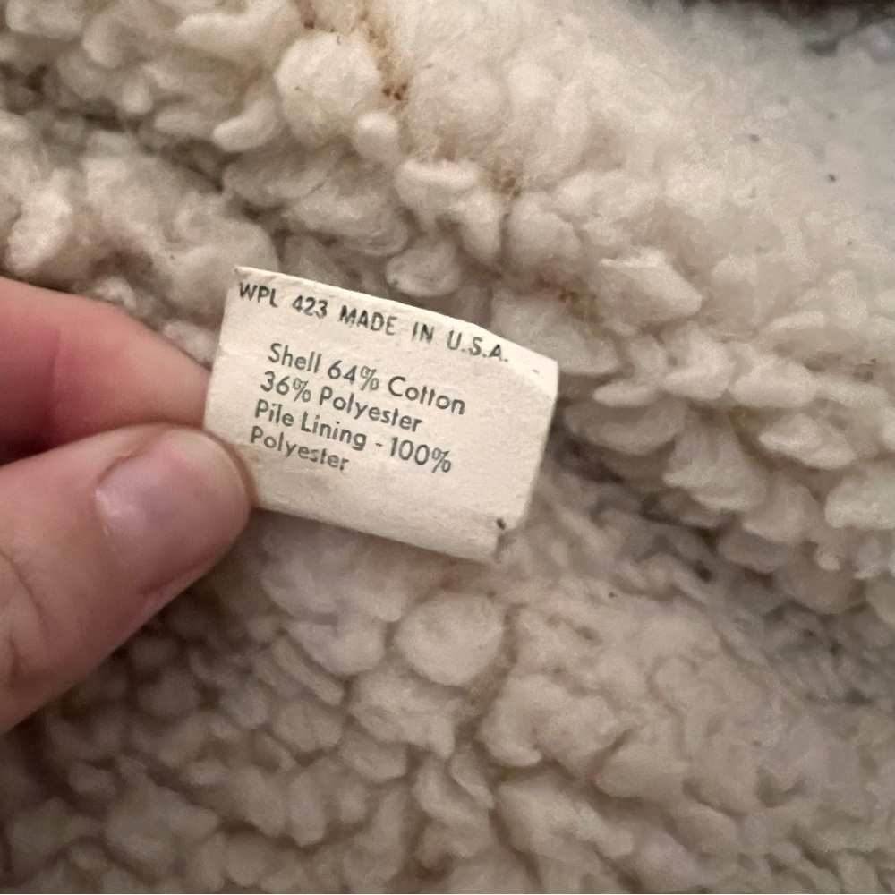 Levi's Orange Tag Blue Denim Sherpa Vest - Picture 7 of 8
